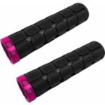 Schwarz / fuchsia gummi griffe aluminium halsband