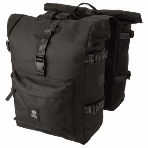 Urban satteltasche 28x35x14cm doppelte wiederverschließbare tasche schwarz – Bild 2