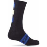 Seas merinowollsocken schwarz/blau/limette größe 36-39