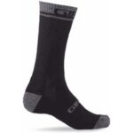 Schwarz/graue wintersocken aus merinowolle größe 36-39