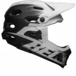 Super dh schwarz/weiß full-face helm größe 58/62cm