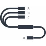 Bafang eb 1t3 verbindungskabel für elektrofahrräder