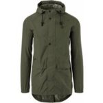 Rain commuter parka jacke dunkelgrün größe l