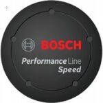 Performance speed schwarze logoabdeckung. mit montierten abdeckungen.