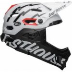 Super dh schwarz/weiß full-face helm größe 55/59cm