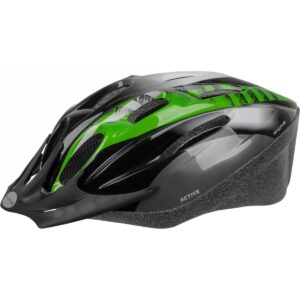 Fahrradhelm Ventura Mamba L 58-61 cm Schwarz-Grün mit Visier und Mückennetz – Bild 2