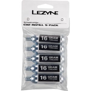 Lezyne CO2 Kartuschen 16g Gewinde Silber - 5 Stück Packung – Bild 2