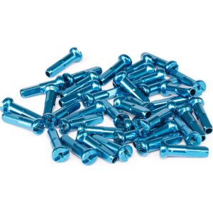 Set aus 40 blauen Aluminium-Nippeln für Speichen 14g (2mm) - Legierung 6061 T6 – Bild 2