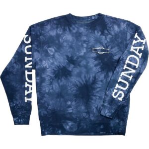 Langarmshirt Sunday Rockwell Box Blau Tie-Dye XXL aus Baumwolle – Bild 2