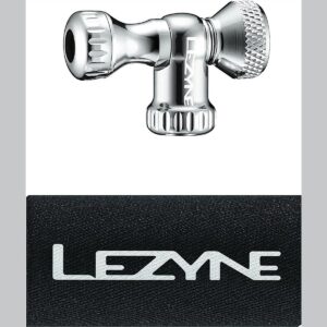 Lezyne CO2 Pumpe CNC Steuerkopf Aluminium Silber für präzises Aufpumpen – Bild 2