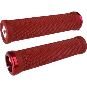 Odi Ruffian V2.1 Lock-On Griffe Rot mit roten Klemmen 135mm für BMX und MTB – Bild 2