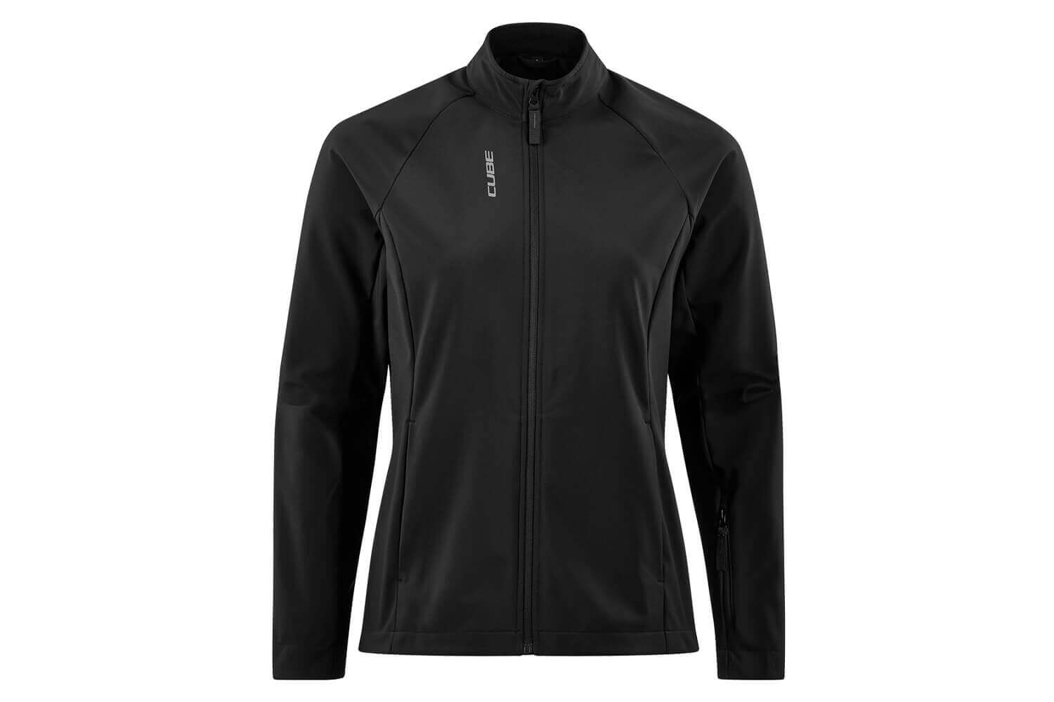 Cube Damen ATX WS Softshell Jacke f?r Herbst und WinterDie Softshell Jacke von Cube ist ideal f?r Ausfl?ge im Herbst oder Winter. Sie ist angenehm w?rmend und zur?ckhaltend in der Optik. Der treue Begleiter ist winddicht und wasserabweisend. F?r gute Sichtbarkeit sorgen reflektierende Details. Die Jacke hat einen sogenannten Raglanschnitt