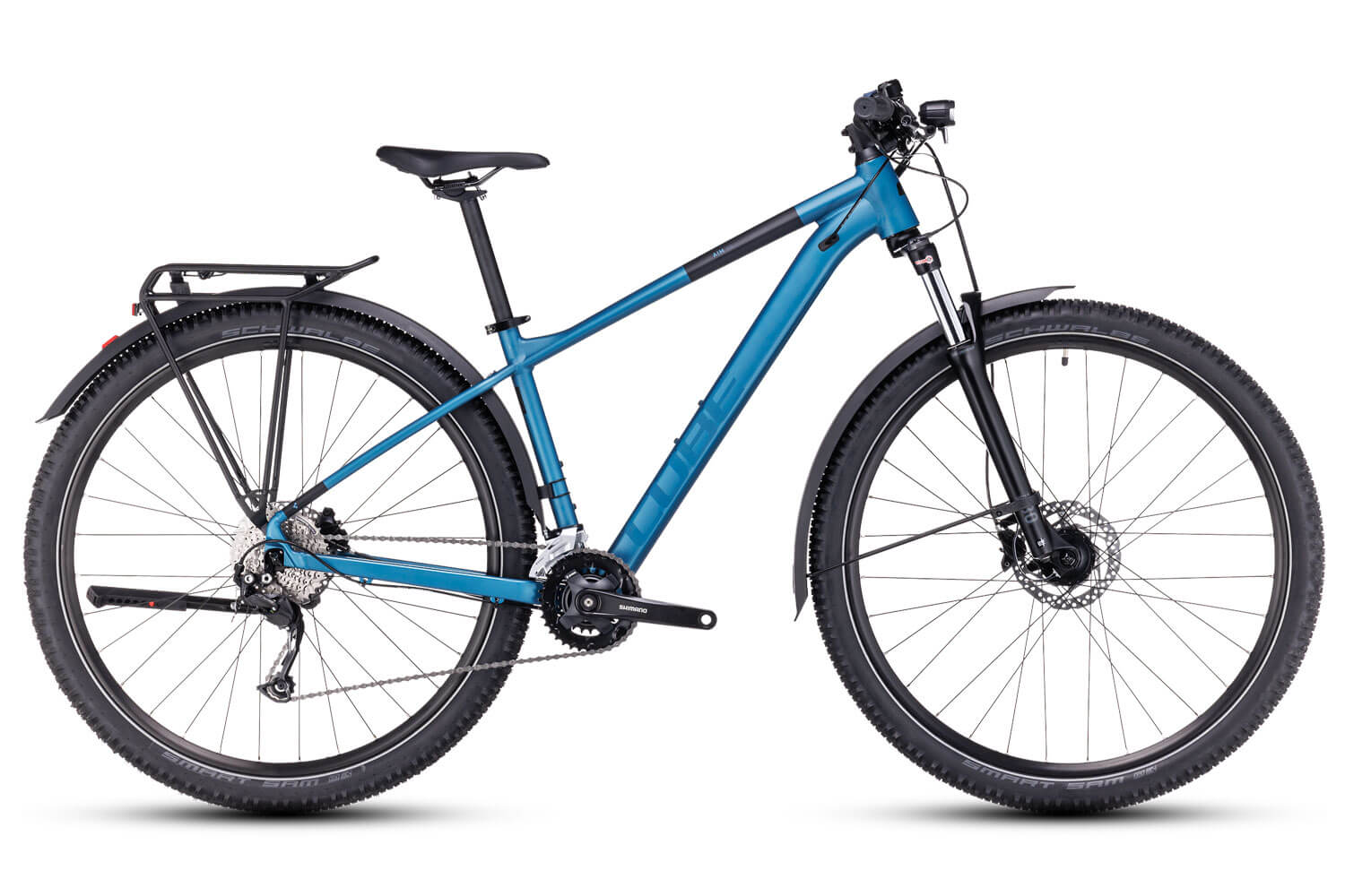 Cube Aim Moutainbike Hardtail SLX Allroad 2023Einer der hochwertigsten Moutainbikes mit zus?tzlicher StVZO-Funktion?der Cube Aim-Serie?ist das Cube Aim SLX Allroad?Mountainbike. Hierbei verspricht Cube perfekte Peformance sowie qualtitative Komponeneten.Dieses Fahrrad ist speziell f?r Menschen