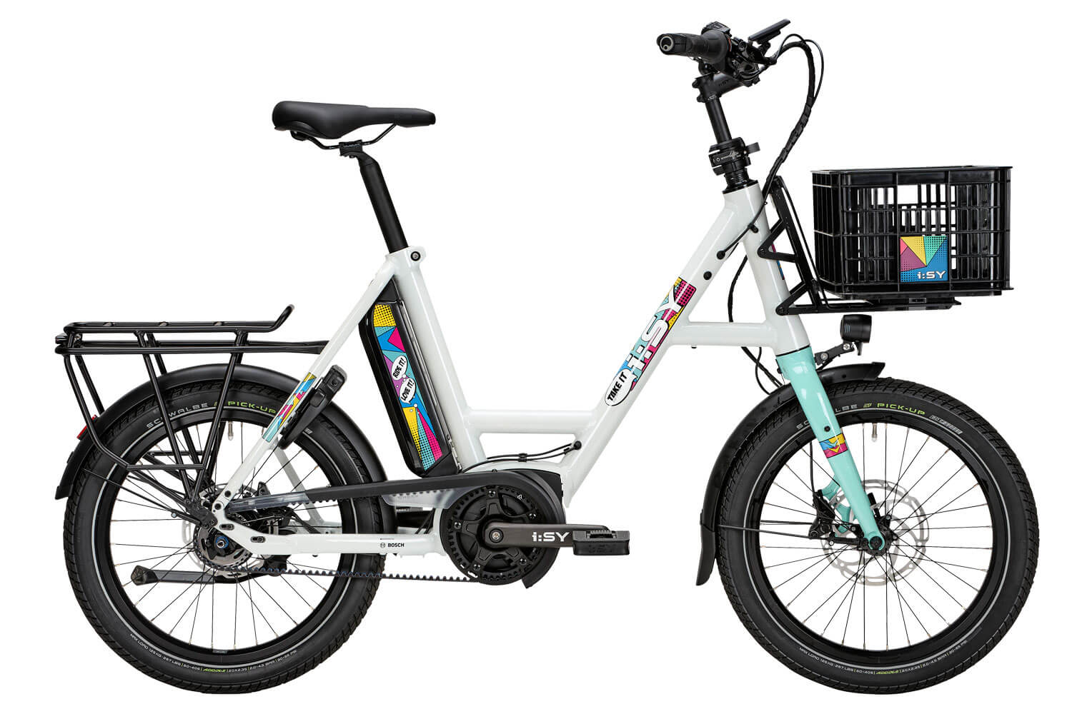 i:SY E-Bike Kompaktrad Pop ART:Dieses Modlel ist das flippig - peppige Sondermodell von i:SY. Dieses Kompaktrad schenkt dir ein modernes Design