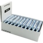 Lezyne Display Box - 25 CO2 Kartuschen 25g Silber für Reifenaufpumpen