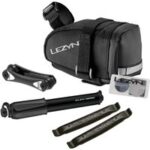 Lezyne Caddy (M) Satteltasche Schwarz mit Sport Drive HP Pumpe und Reparaturset