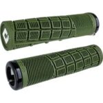 Odi Grips Reflex V2.1 Lock-On Olivgrün mit schwarzen Klemmen 135 mm für BMX und MTB