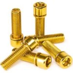 Set aus 6 Goldenen Salt Solid Schrauben M8x25mm - Hochwertig und Elegant