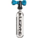 Lezyne CO2 Pumpe Kontroll Drive CNC Glänzend Blau 16g mit Aluminium Auslass