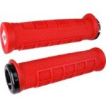 MTB Griffe ODI Elite Pro Lock-On 2.1 Rot mit schwarzen Klemmen - 130mm