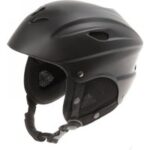 Mattschwarzer Skihelm Größe S (52-55 cm) mit Ringsystem und Polstern - M • Wave Universal