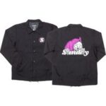 Sunday Windbreaker Creepy Sweeper Schwarz Lila/Weiß Bedruckt - Wasserdichter Windjacke