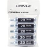 Lezyne CO2 Kartuschen 20g - 5er Pack für Fahrradreifenfüllung