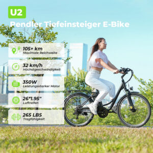 U1 City Faltbares E-Bike 350W für Erwachsene – Bild 2